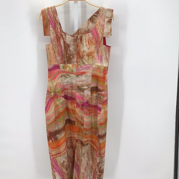 Black halo orange and pink dress size 6 - Picture 1 of 2